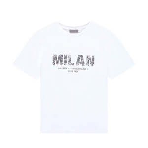 Mint Velvet White Cotton Milan Graphic T-Shirt